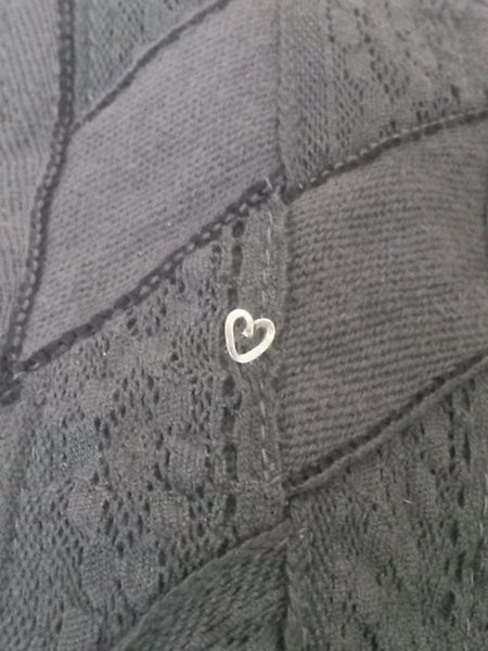 Heart Nose Ring Sterling Silver, Heart Nose Stud, Helix, Tragus, Cartilage