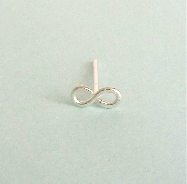 Infinity Nose Ring, Nose Stud, Sterling Silver, Helix, Tragus, Cartilage, Earring