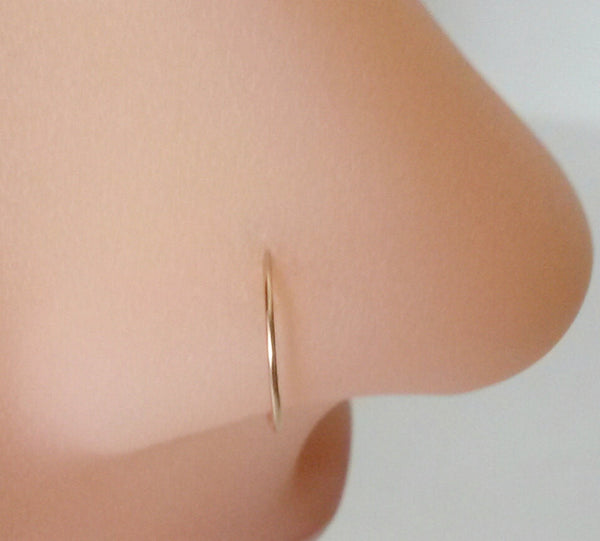 Fake Nose Ring,  Fake Nose Hoop, Non Pierced Hoop, Cartilage cuff, Lip Cuff  14K Gold Filled