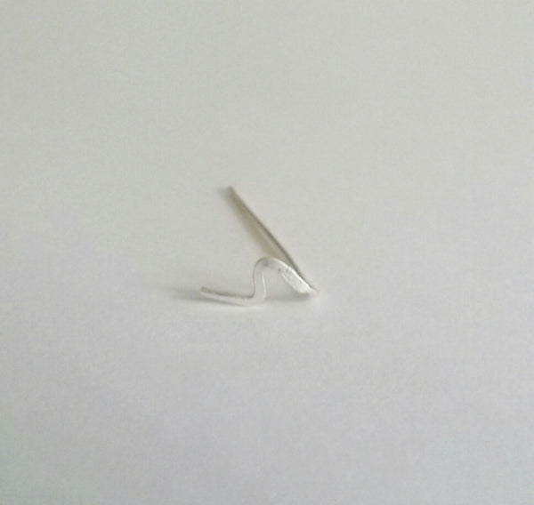 Lightning Nose Ring, Nose Stud, Sterling Silver, Helix, Tragus, Cartilage, Earring