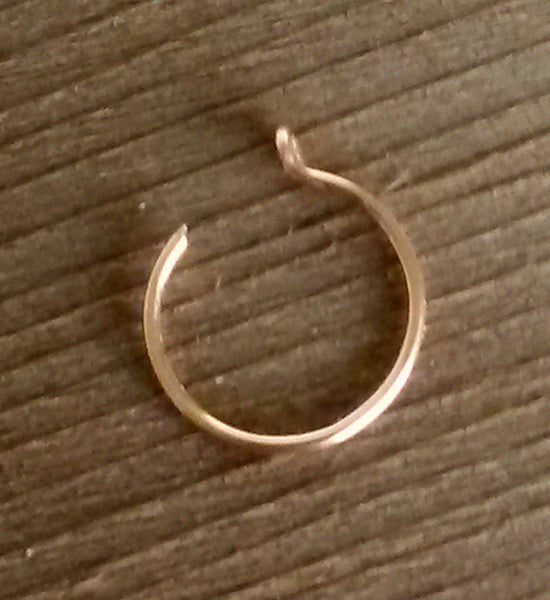 Fake Nose Ring,  Fake Nose Hoop, Non Pierced Hoop, Cartilage cuff, Lip Cuff  14K Rose Gold Filled