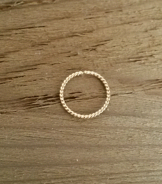 Septum ring, Septum hoop, Nose Ring, 14k Gold Filled Twisted
