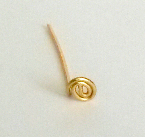 Swirl Nose Ring, 14K Gold Filled Nose Stud, Helix, Tragus, Cartilage, Earring