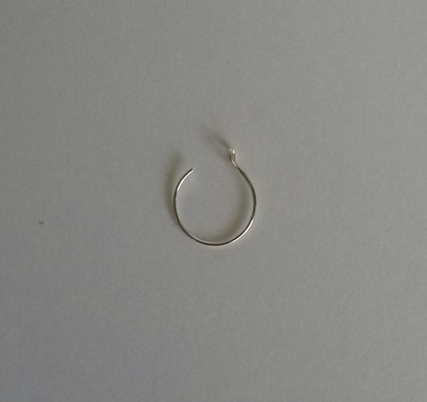 Fake Nose Ring,  Fake Nose Hoop, Non Pierced Nose Ring,  Cartilage, Earring  Sterling Silver