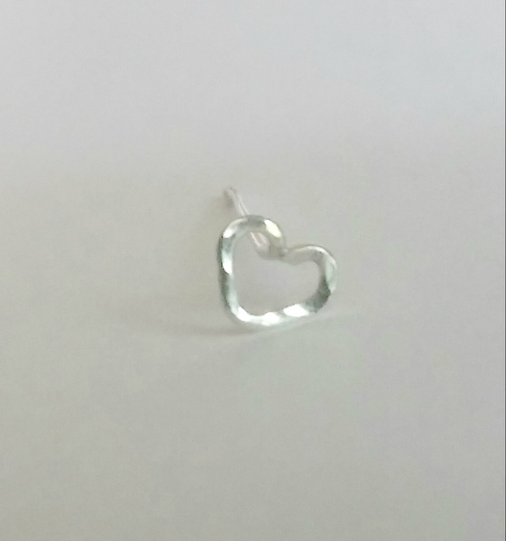 Heart Nose Ring Nose Stud Sterling Silver